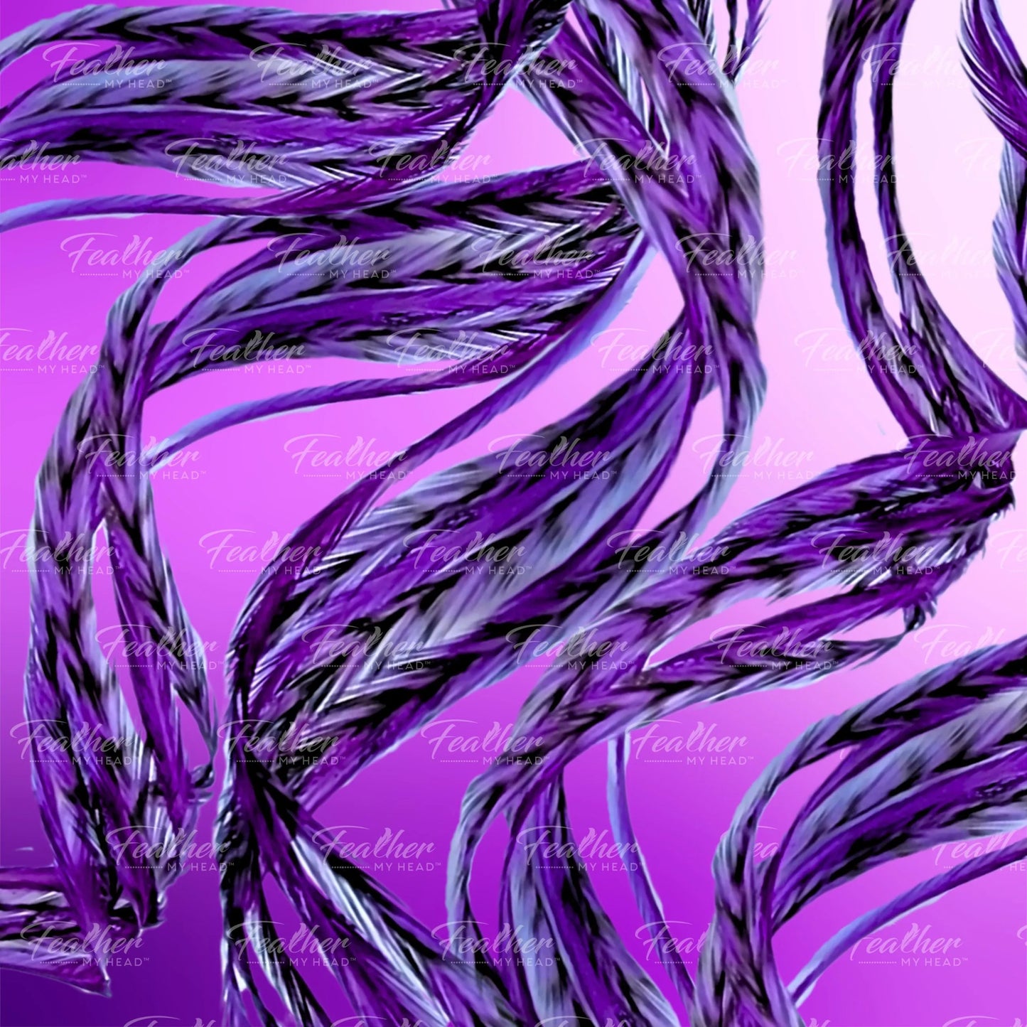 Electric Purple Hair Feather