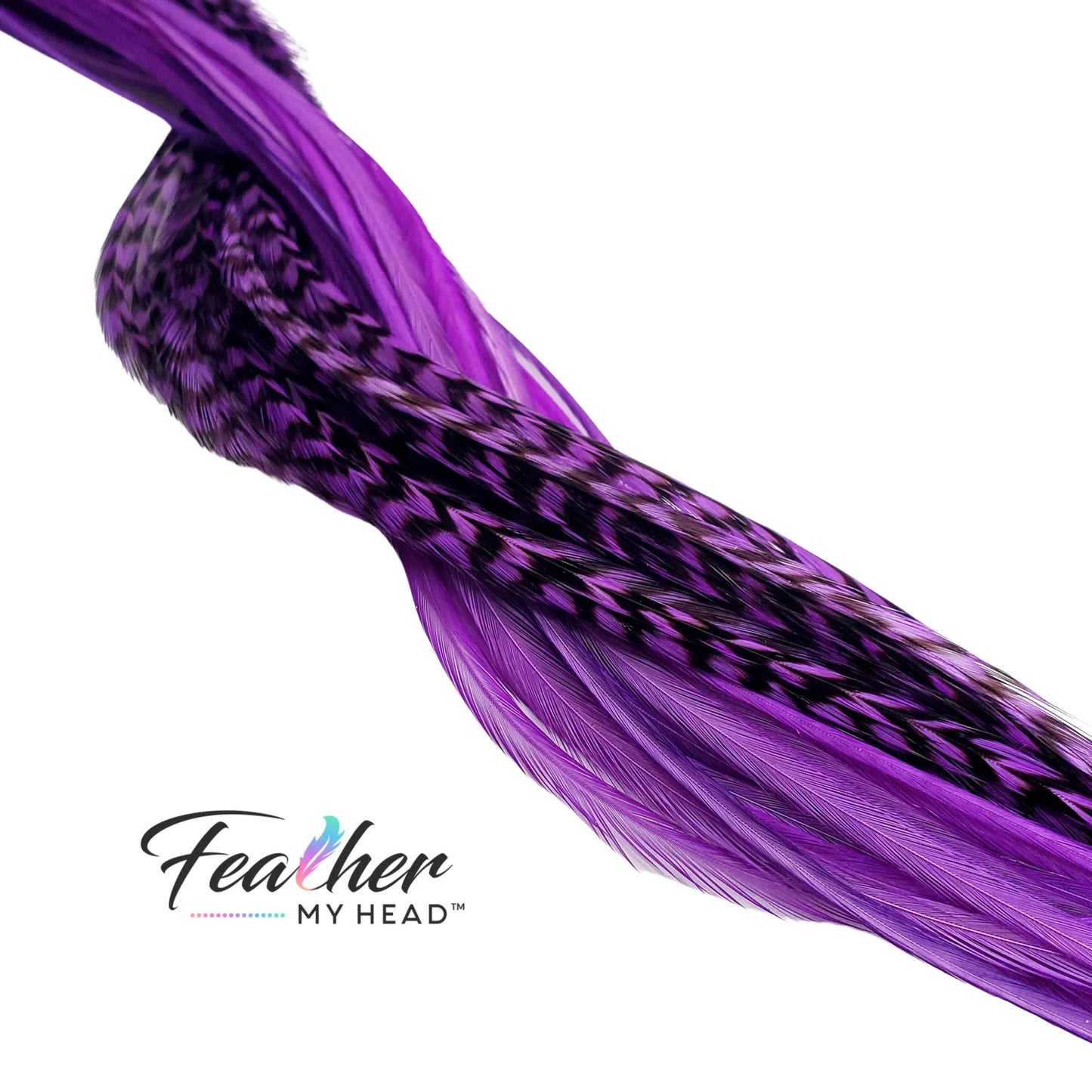 Electric Purple Hair Feather