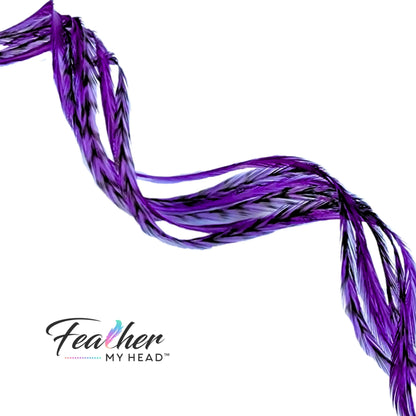Electric Purple Hair Feather