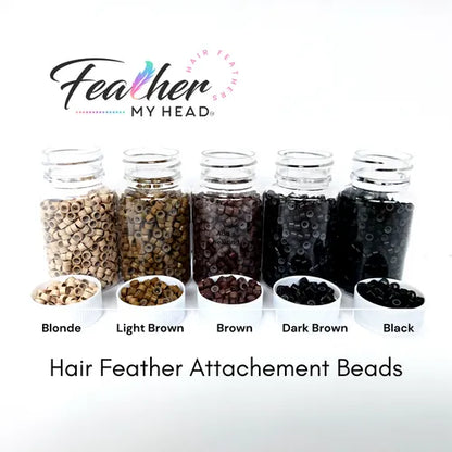 Attachment Beads,  Blonde - Light Brown - Brown - Dark Brown - Black