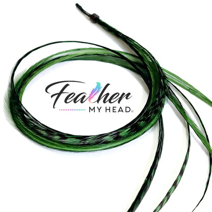 Feather My Head Moss Green Hair Feathers