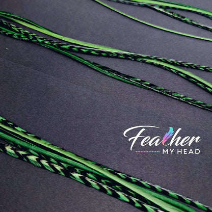 Feather My Head Moss Green Hair Feathers