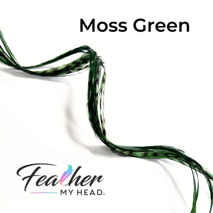 Feather My Head Moss Green Hair Feathers
