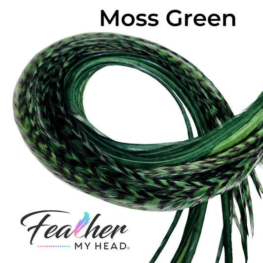 Moss Green Hair Feather
