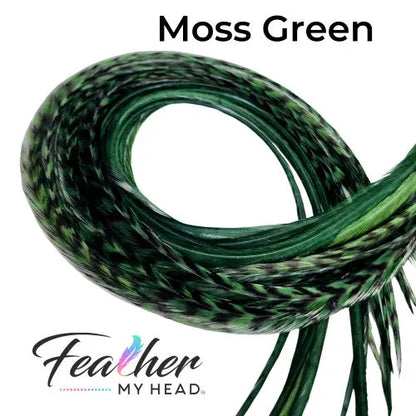 Moss Green Hair Feather