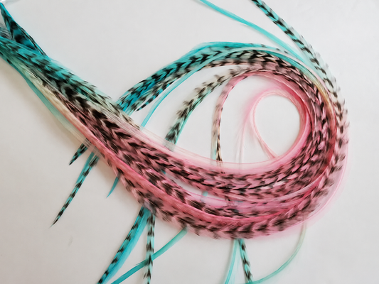 Pixie Dust Rainbow Tie-Dye Hair Feather