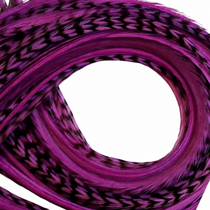 Purple Orchid Feather Hair Extensions | Solid & Grizzly