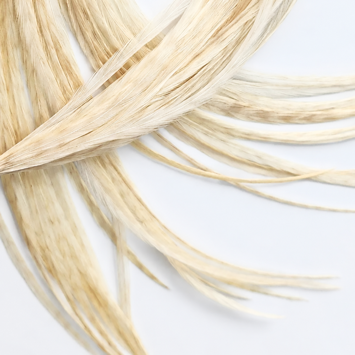 Natural Ghost Grizzly Hair Feather