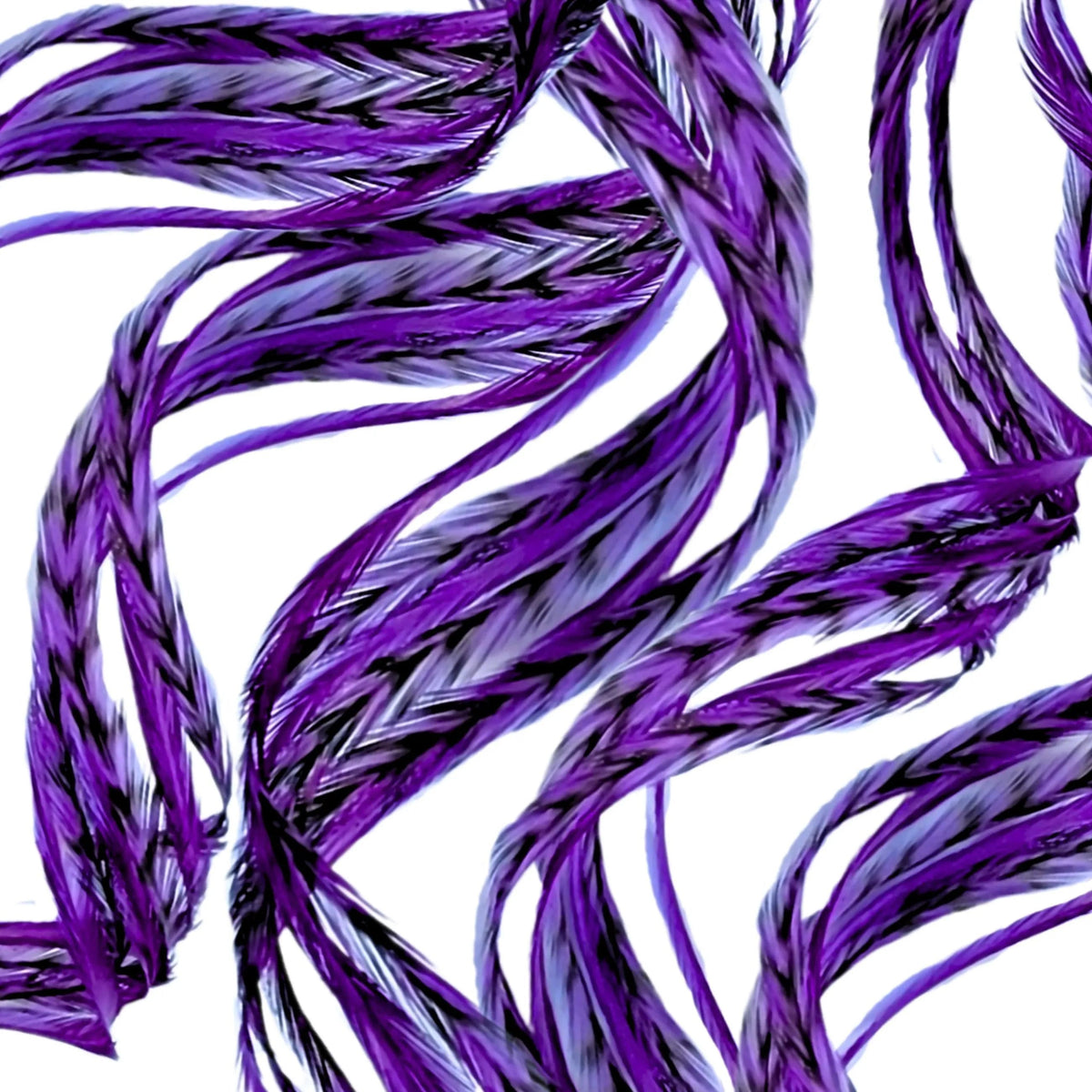 Electric Purple feather color reference from Feather My Head's single-color collection; photo illustrates the shade, not the ordered quantity or length.
