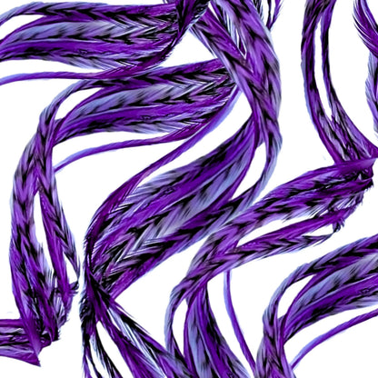 Electric Purple feather color reference from Feather My Head's single-color collection; photo illustrates the shade, not the ordered quantity or length.
