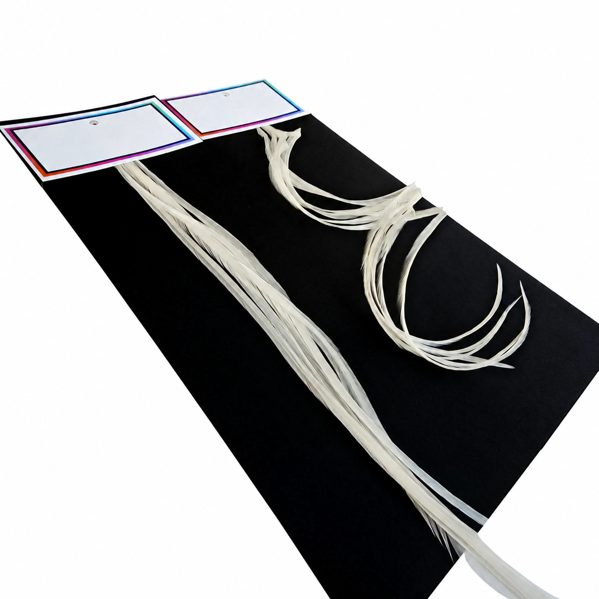 Cream White Hair Feather shown in the product photograph