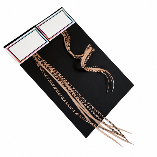 Fawn Brown Hair Feather shown in the product photograph