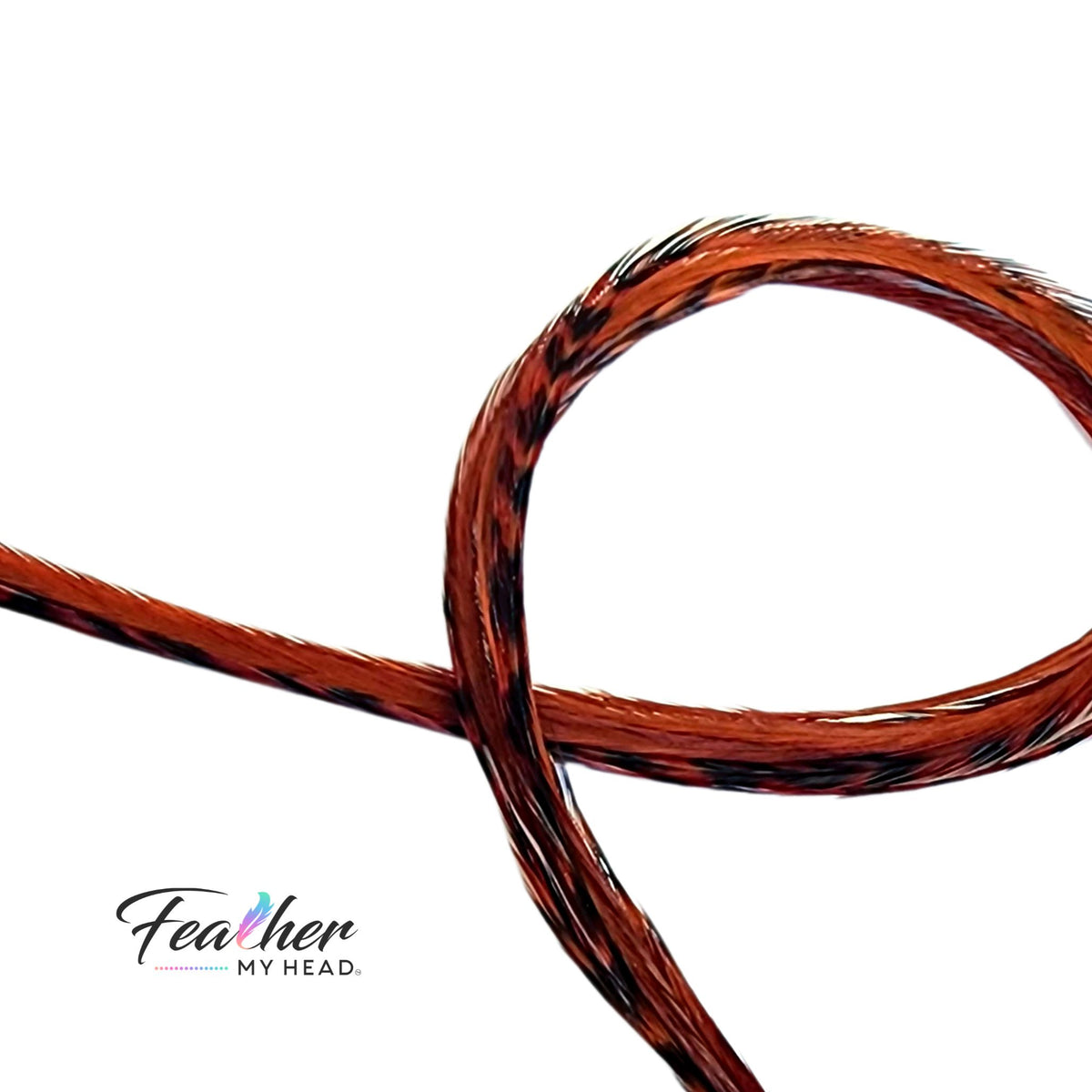 Ginger Brown Hair Feather | Feather My Head rooster feather hair extensions