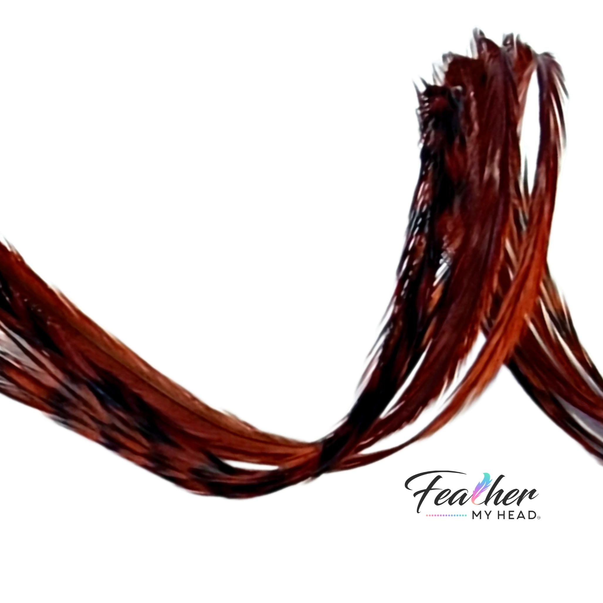 Ginger Brown Hair Feather