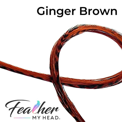 Ginger brown hair feather extensions
