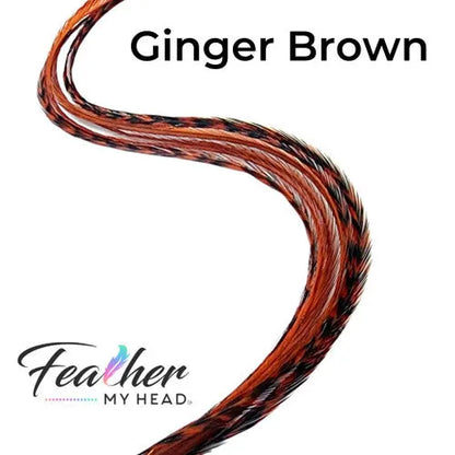 Ginger Brown Hair Feather