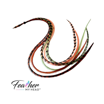 Sage and Spice Hair Feather Extensions - Bundle
