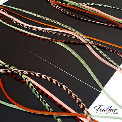 Sage and Spice Hair Feather Extensions - Bundle