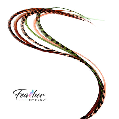 Sage and Spice Hair Feather Extensions - Bundle