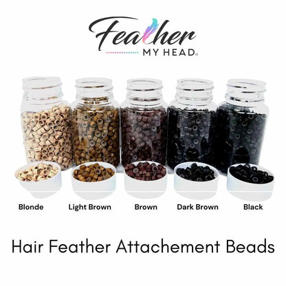 Barberry – Plum Purple, Green & White Hair Feather Extensions