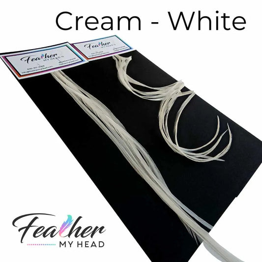 hair feather extension kit in cream white