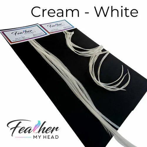 Cream White Hair Feather