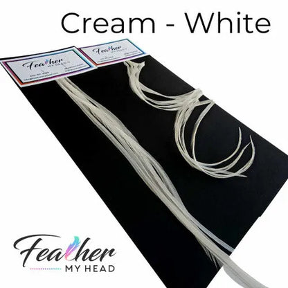 Cream White Hair Feather