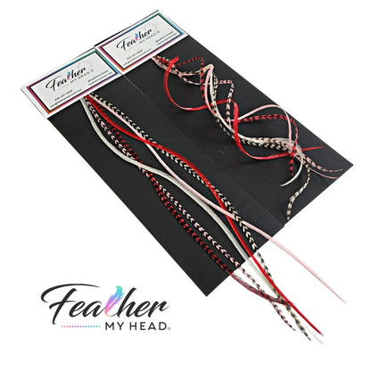 Playful and romantic, our Hugs & Kisses Hair Feathers blend passionate reds, soft pinks, and delicate whites for a flirty, charming look. Inspired by the warmth of love and the magic of Valentine’s Day