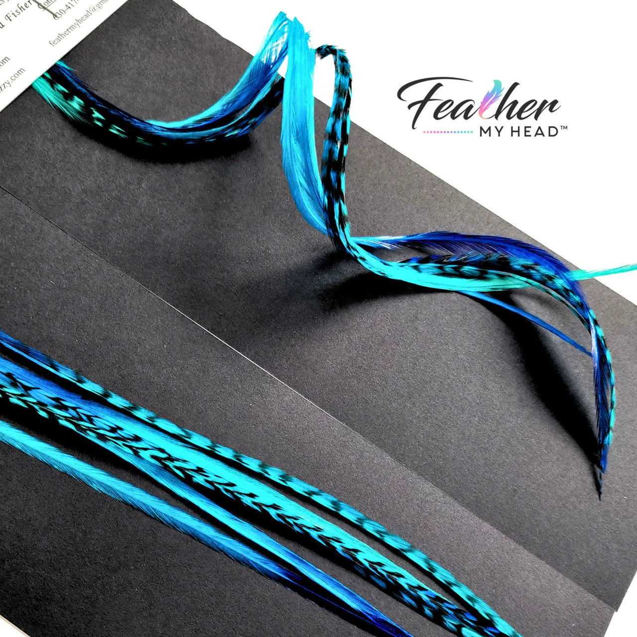 Get ready to ride the style wave with our 'Tidal Wave' hair feather package! Dive into a sea of blues and turquoise inspired by the mesmerizing ocean hues. Perfect for the free-spirited souls, this collection will have you making waves and turning heads wherever you go.
