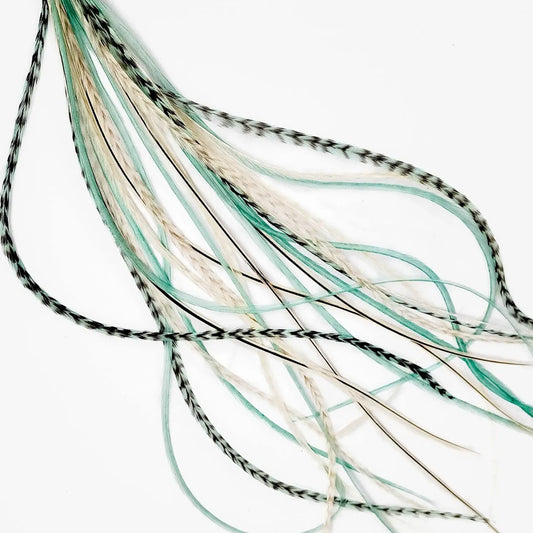 Bamboo & Coconut Cream | Feather My Head rooster feather hair extensions