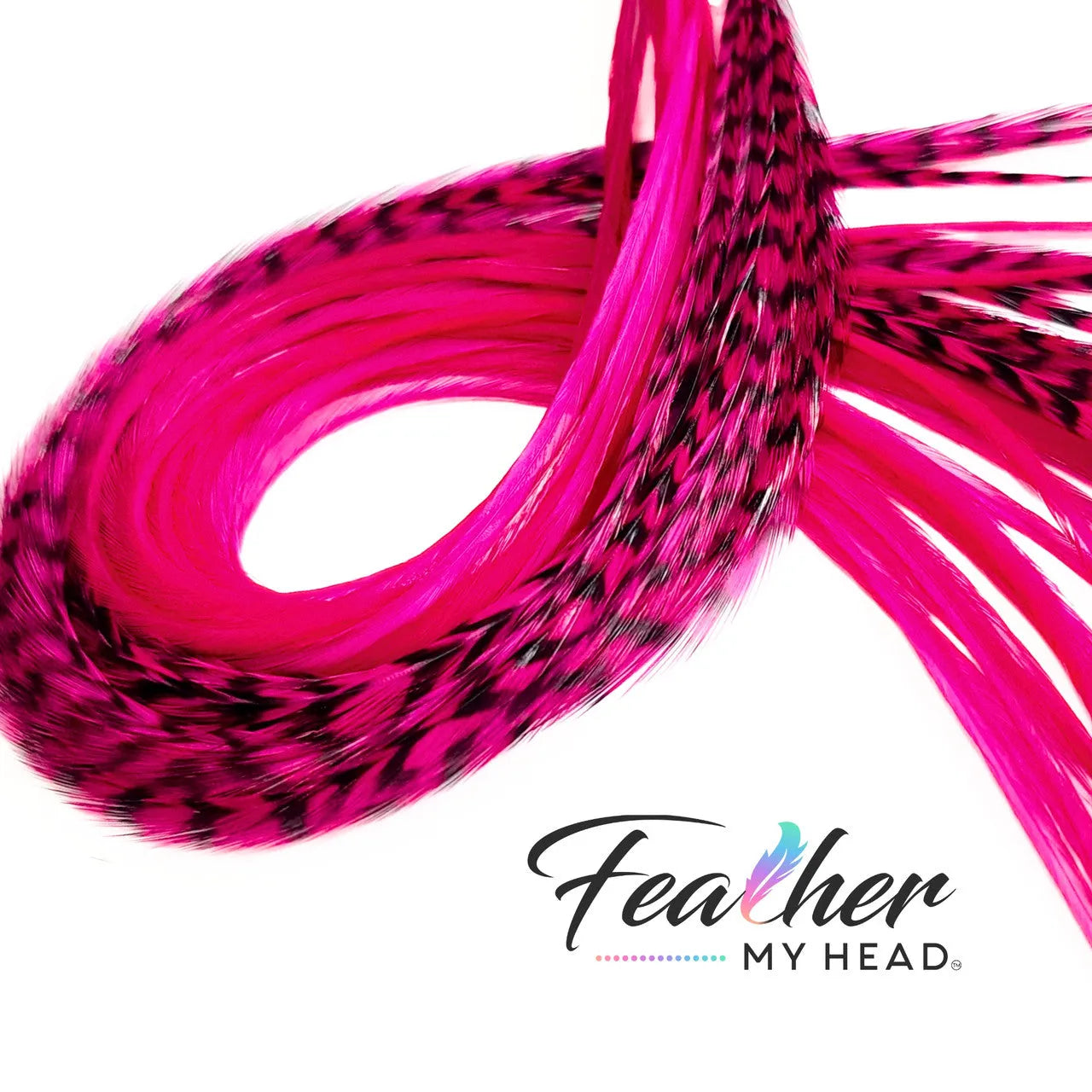 Inspired by the fiery hues of a desert sunset and the vibrant energy of blooming wildflowers, our Fuchsia Pink Hair Feathers exude confidence and passion. This electrifying shade evokes feelings of bold self-expression, blending the intensity of magenta with the softness of a pink glow. It's playful yet fierce, like a streak of summer lightning or the petals of a tropical orchid.