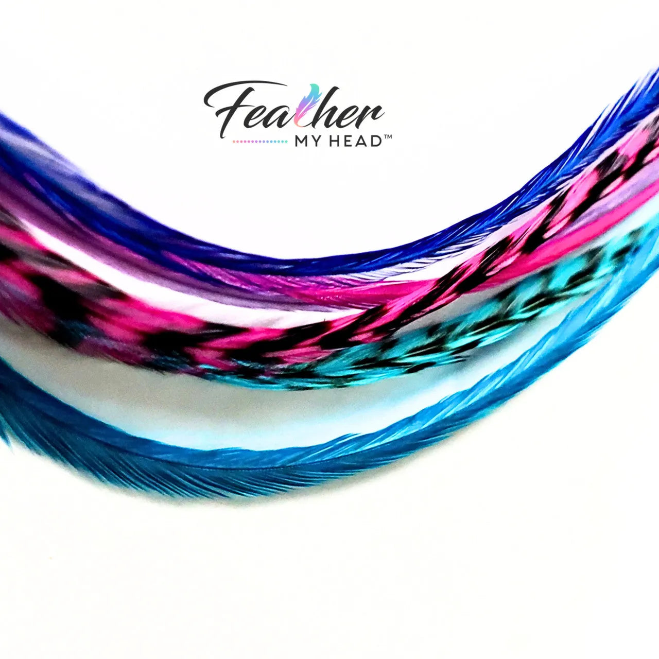Unleash your inner beach babe  with our  "Beach Party" Hair Feather Pack. These vibrant and playful hair accessories are the perfect way to add a touch of summer to your everyday look. With a mix of pink, purple, blue, and turquoise feathers, you'll feel like you're dancing on the shore, even if you're miles away from the beach!