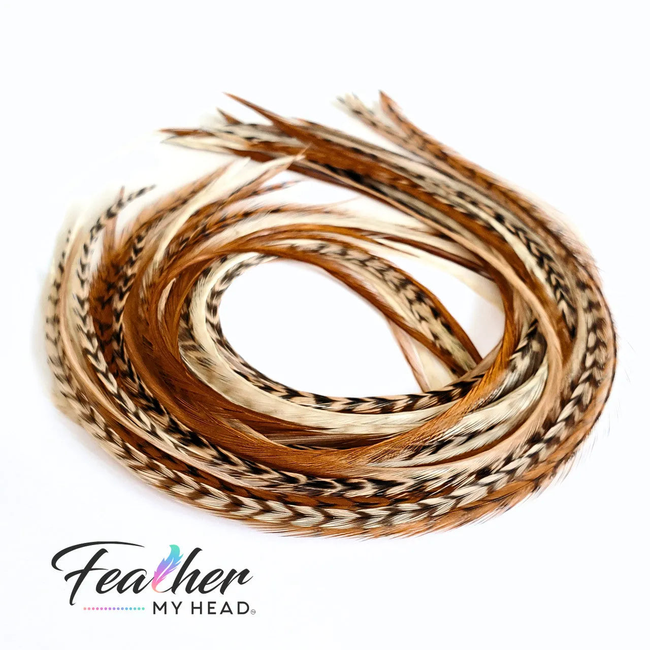 Tan Fannies Hair Feathers - Bundle