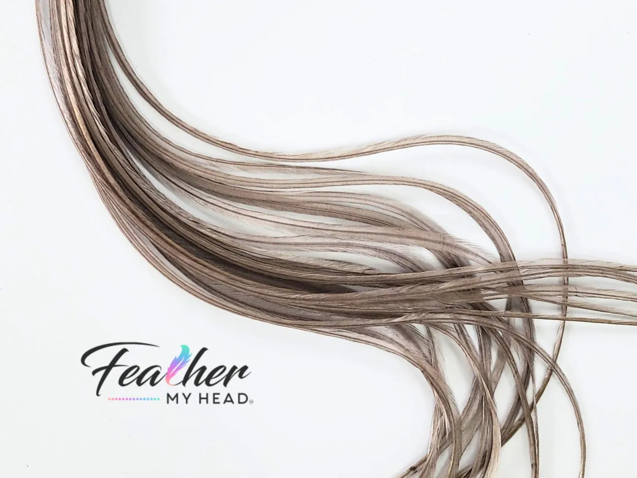 Light Gray Dun Hair Feathers- Feather Hair Extensions