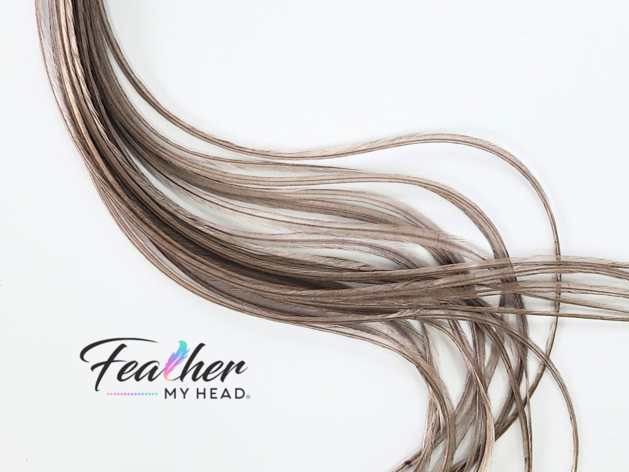 Light Gray Dun Hair Feathers- Feather Hair Extensions