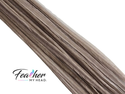 Light Gray Dun Hair Feathers- Feather Hair Extensions