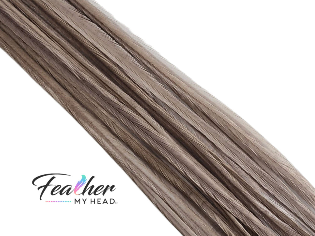 Light Gray Dun Hair Feathers- Feather Hair Extensions