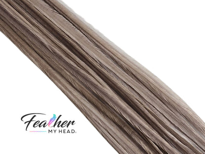 Light Gray Dun Hair Feathers- Feather Hair Extensions