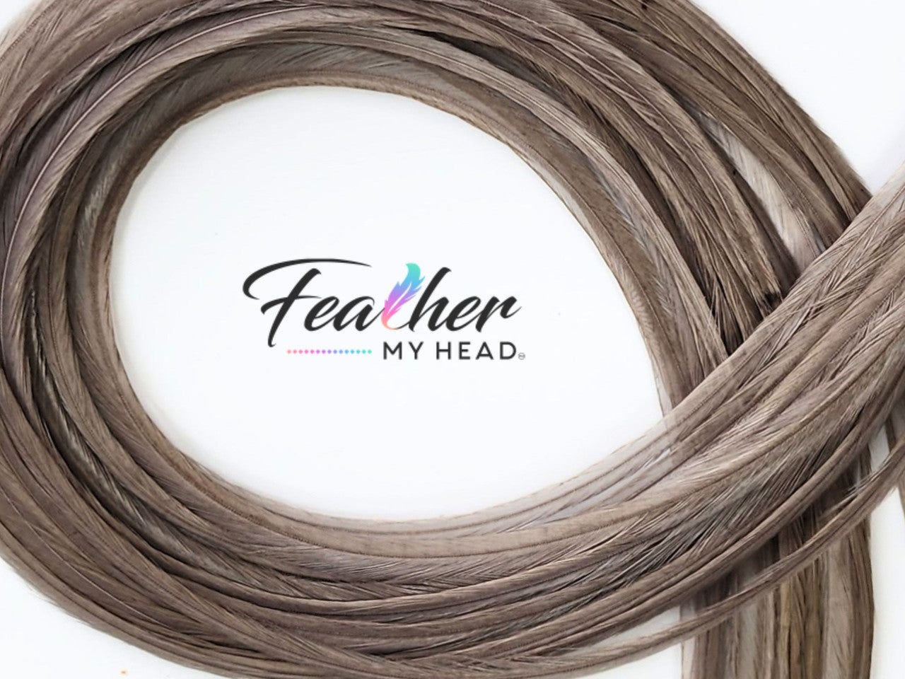 Light Gray Dun Hair Feathers- Feather Hair Extensions