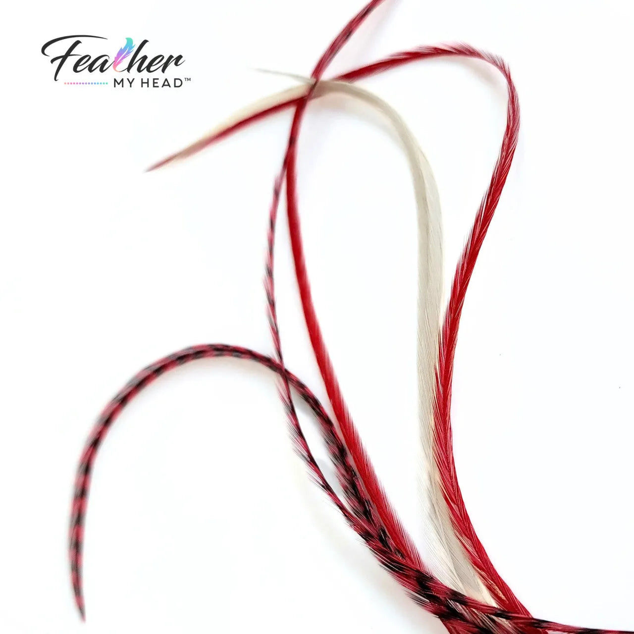 Unleash the magic of the season with our Naughty or Nice hair feather Collection! Dive into a world where crimson red and snow-white feathers come together. Dare to be a little naughty, embrace the nice – let the feathers tell your festive story.