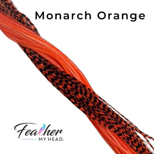 Monarch Orange Hair Feather
