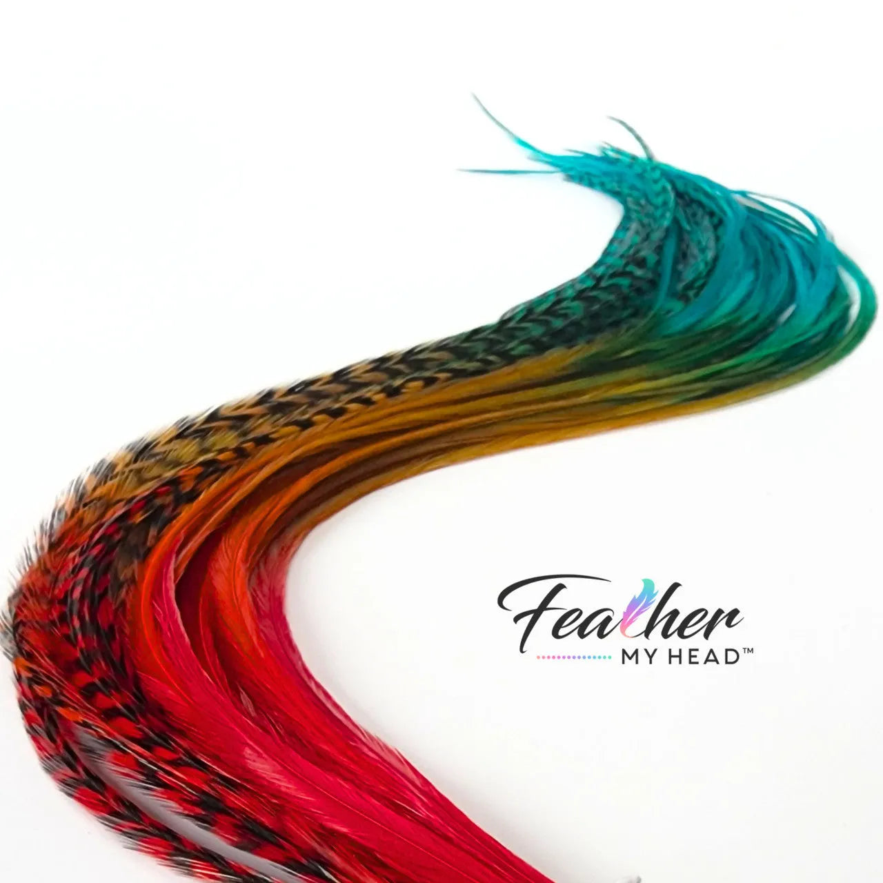 Dive into the rich hues of the Colorado landscape with our Durango hair feather package!
Inspired by nature, this collection features earthy tones in shades of red, green, and brown.  Whether you're into earthy tones or love country vibes, our 'Durango' hair feathers are for you.  They're not just for country looks but also perfect for accessorizing at country concerts and other festivals.