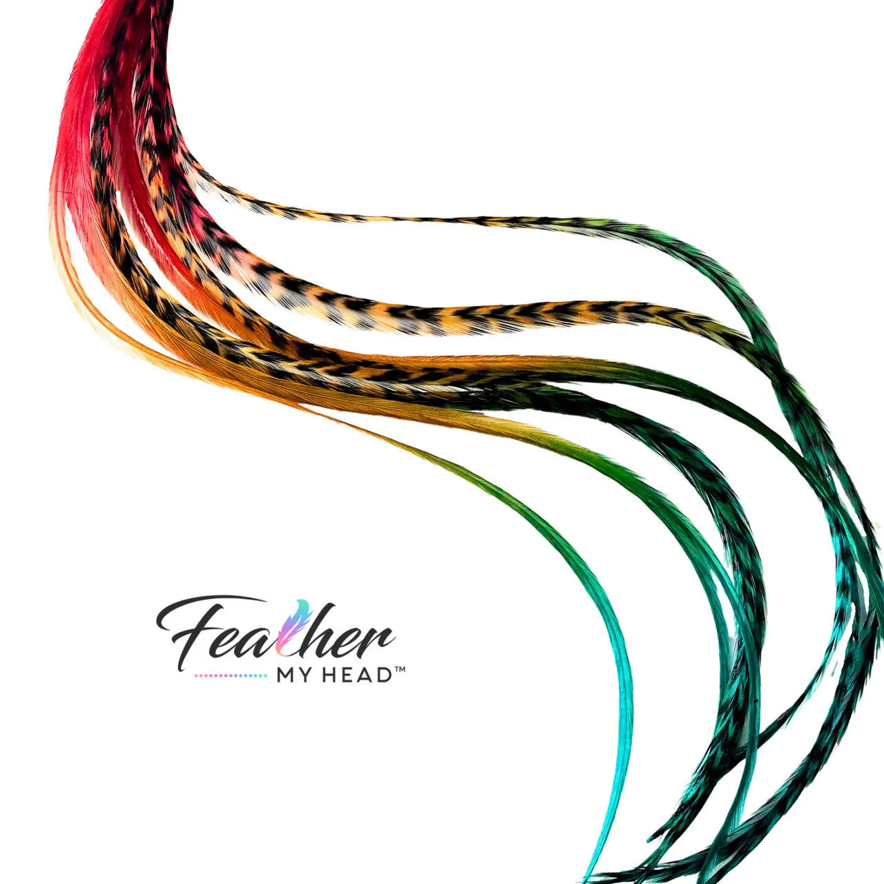 Dive into the rich hues of the Colorado landscape with our Durango hair feather package!
Inspired by nature, this collection features earthy tones in shades of red, green, and brown.  Whether you're into earthy tones or love country vibes, our 'Durango' hair feathers are for you.  They're not just for country looks but also perfect for accessorizing at country concerts and other festivals.