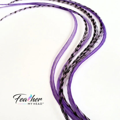 Add a delightful pop of pastel to your hair with our Lilac Purple Hair Feathers!
These soft pastel purple feather extensions embody the enchanting essence of a fairytale princess.