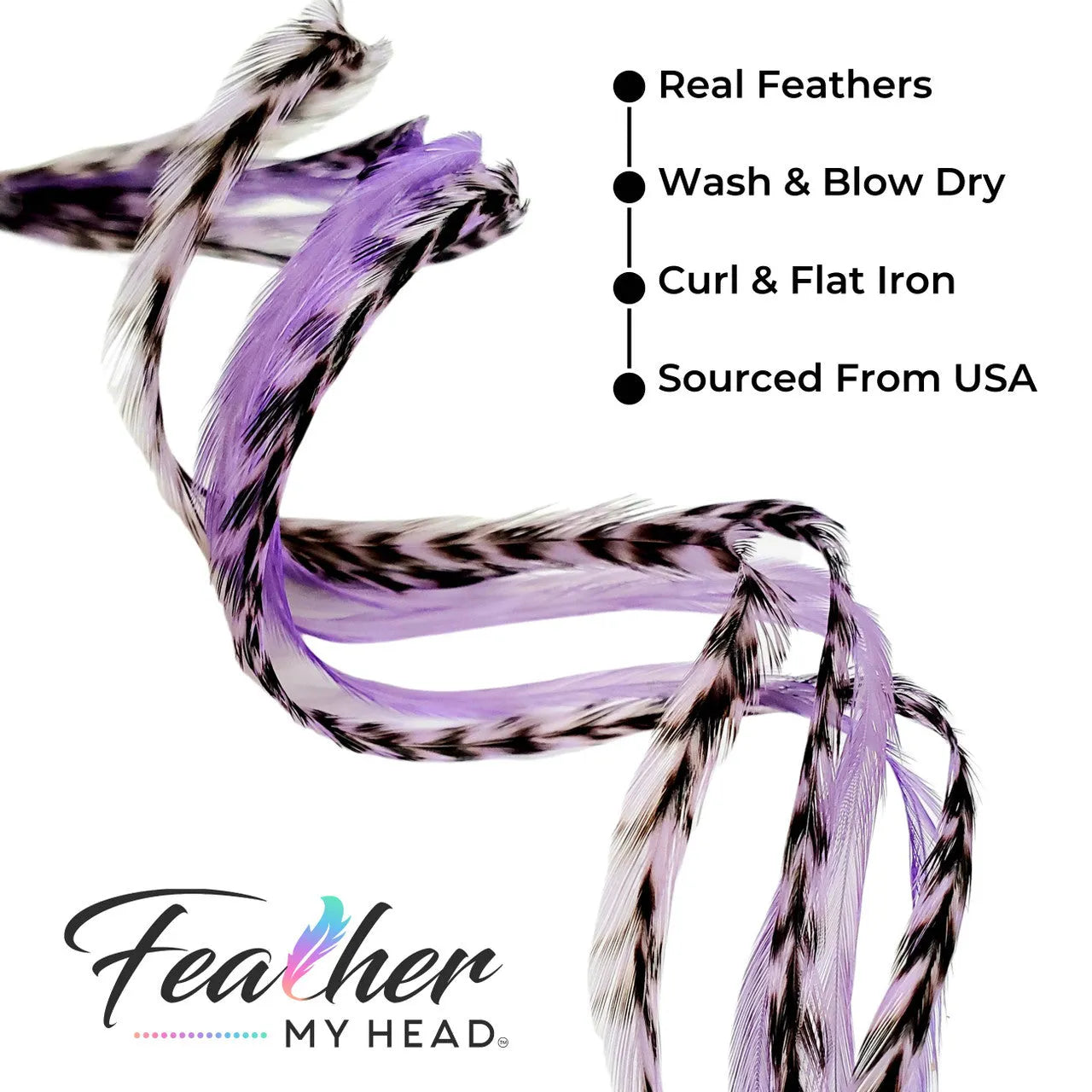 Add a delightful pop of pastel to your hair with our Lilac Purple Hair Feathers!
These soft pastel purple feather extensions embody the enchanting essence of a fairytale princess.