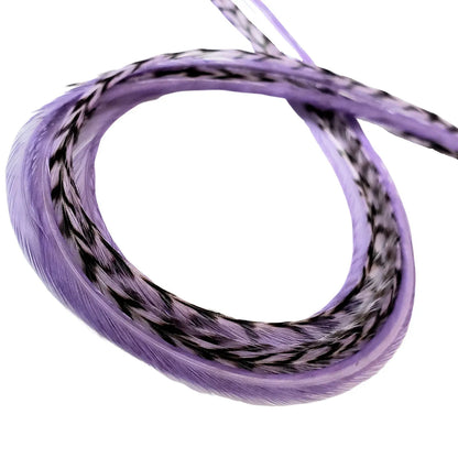 Add a delightful pop of pastel to your hair with our Lilac Purple Hair Feathers!
These soft pastel purple feather extensions embody the enchanting essence of a fairytale princess.