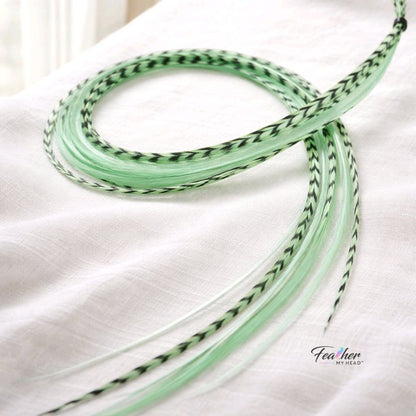 Light Pastel Green Hair Feather