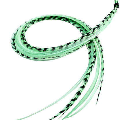Light Pastel Green Hair Feather