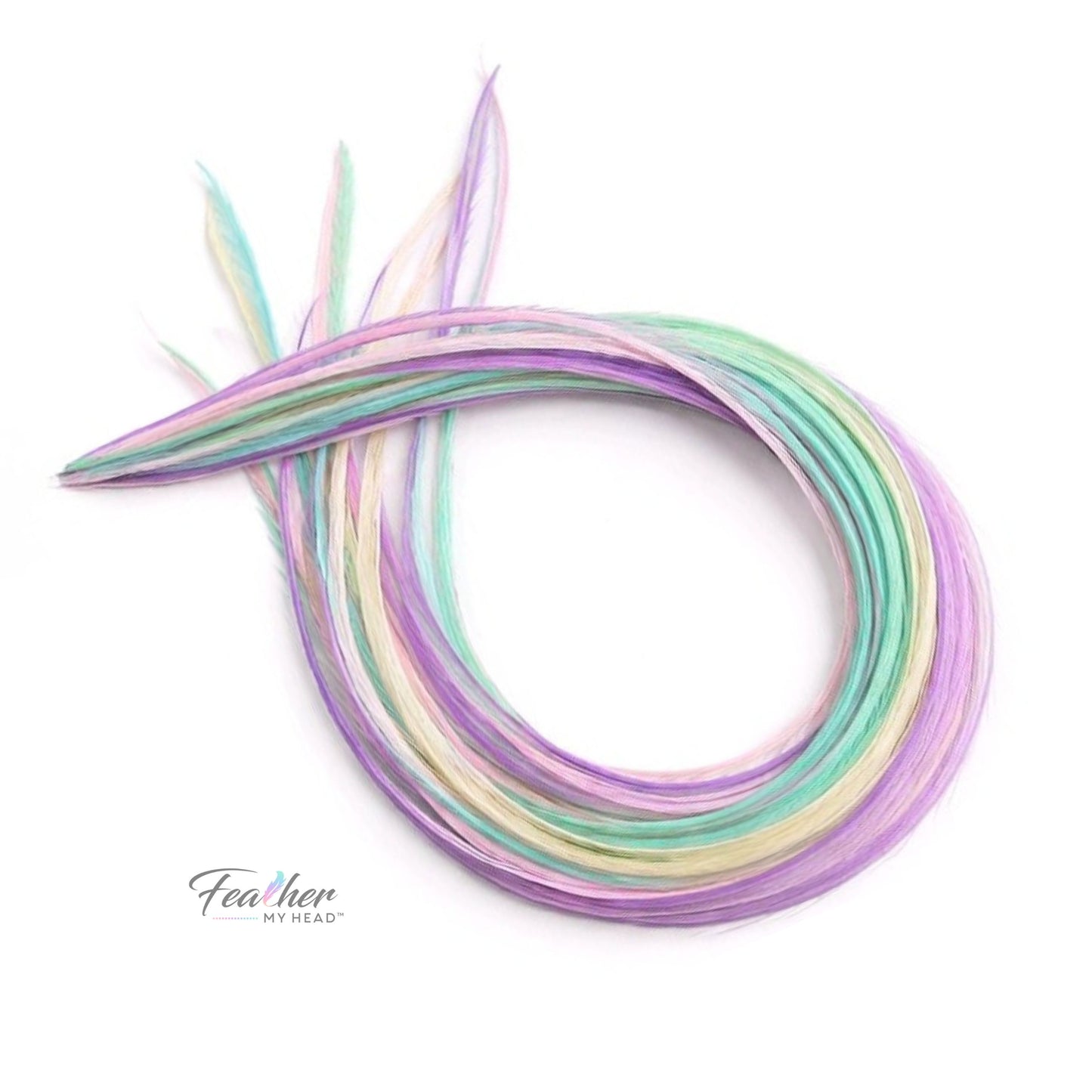 Pretty in Pastel Hair Feathers (Pink, Purple, Blue, Green, Yellow)
