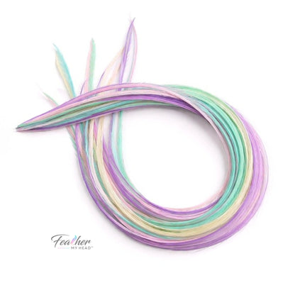 Pretty in Pastel Hair Feathers (Pink, Purple, Blue, Green, Yellow)